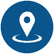 Ce bouton avec l'épingle de localisation renvoie vers la carte